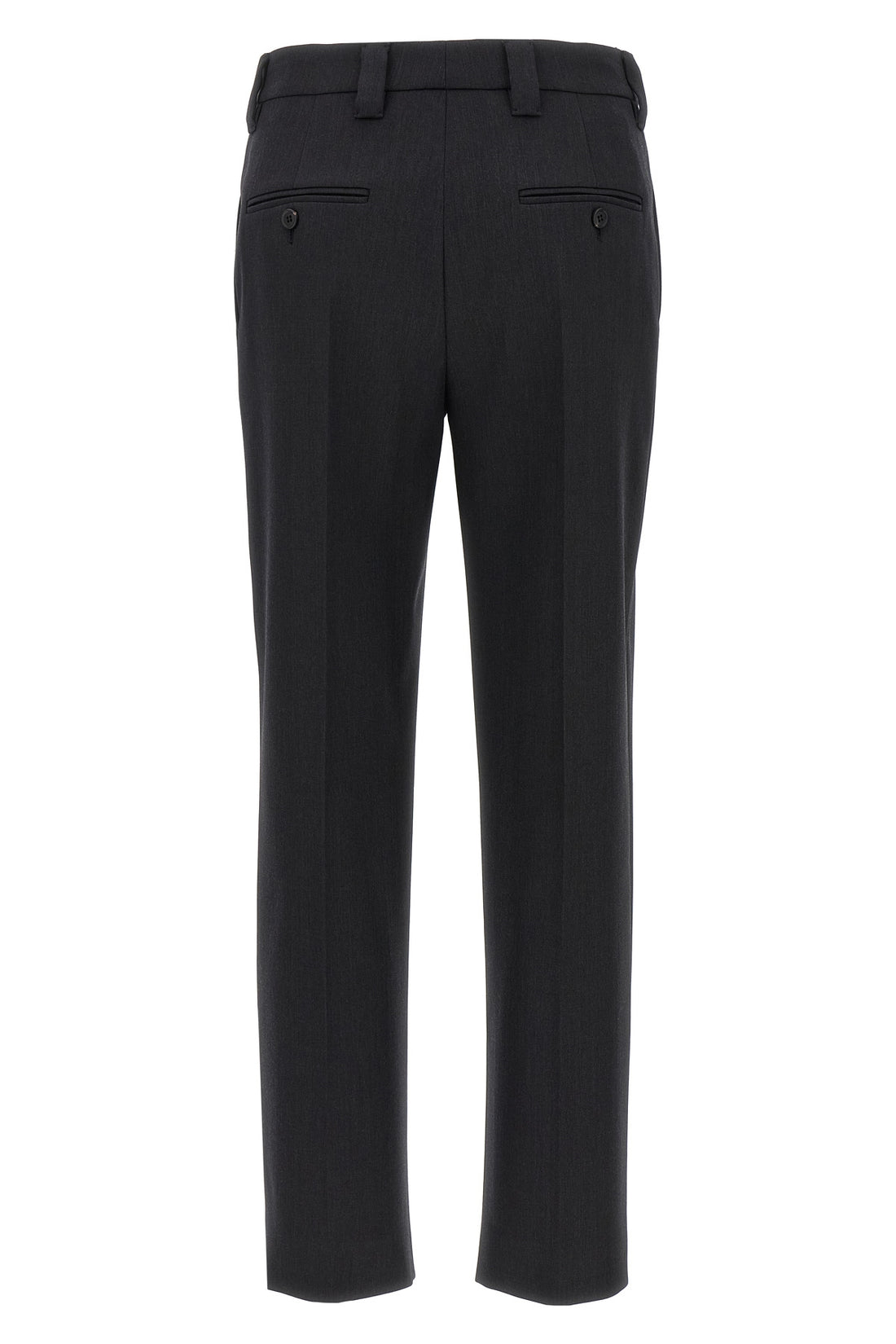 PRADA 44 melange virgin wool trousers