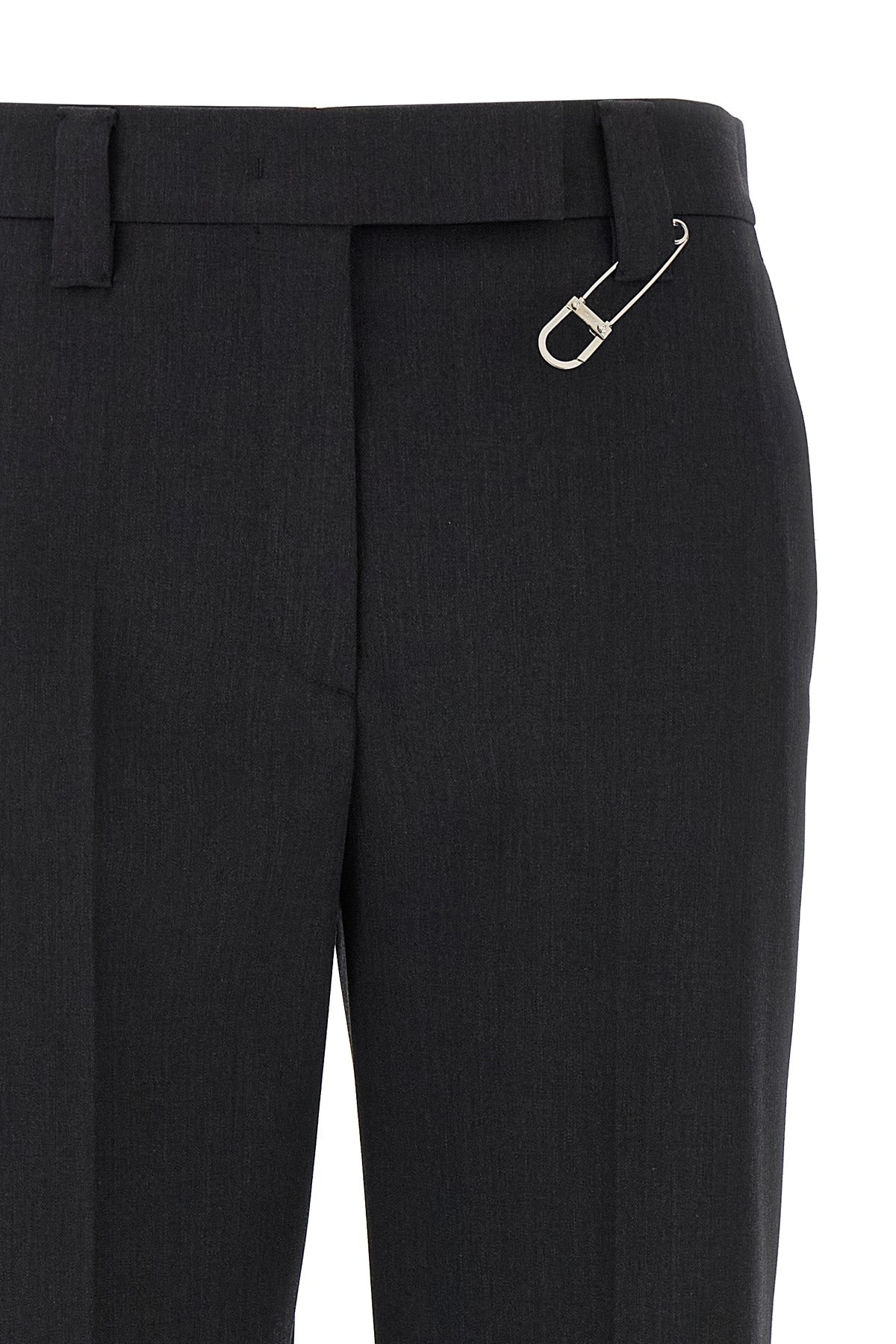melange virgin wool trousers