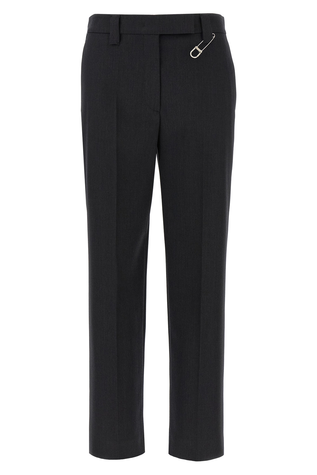 PRADA 44 melange virgin wool trousers