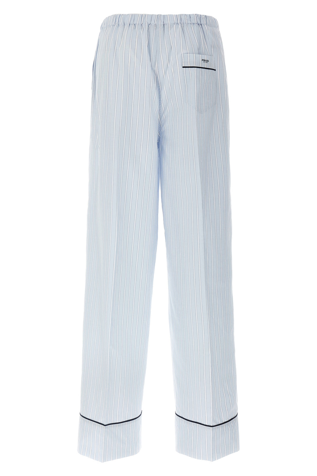 PRADA 38 striped cotton poplin pants