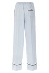 striped cotton poplin pants