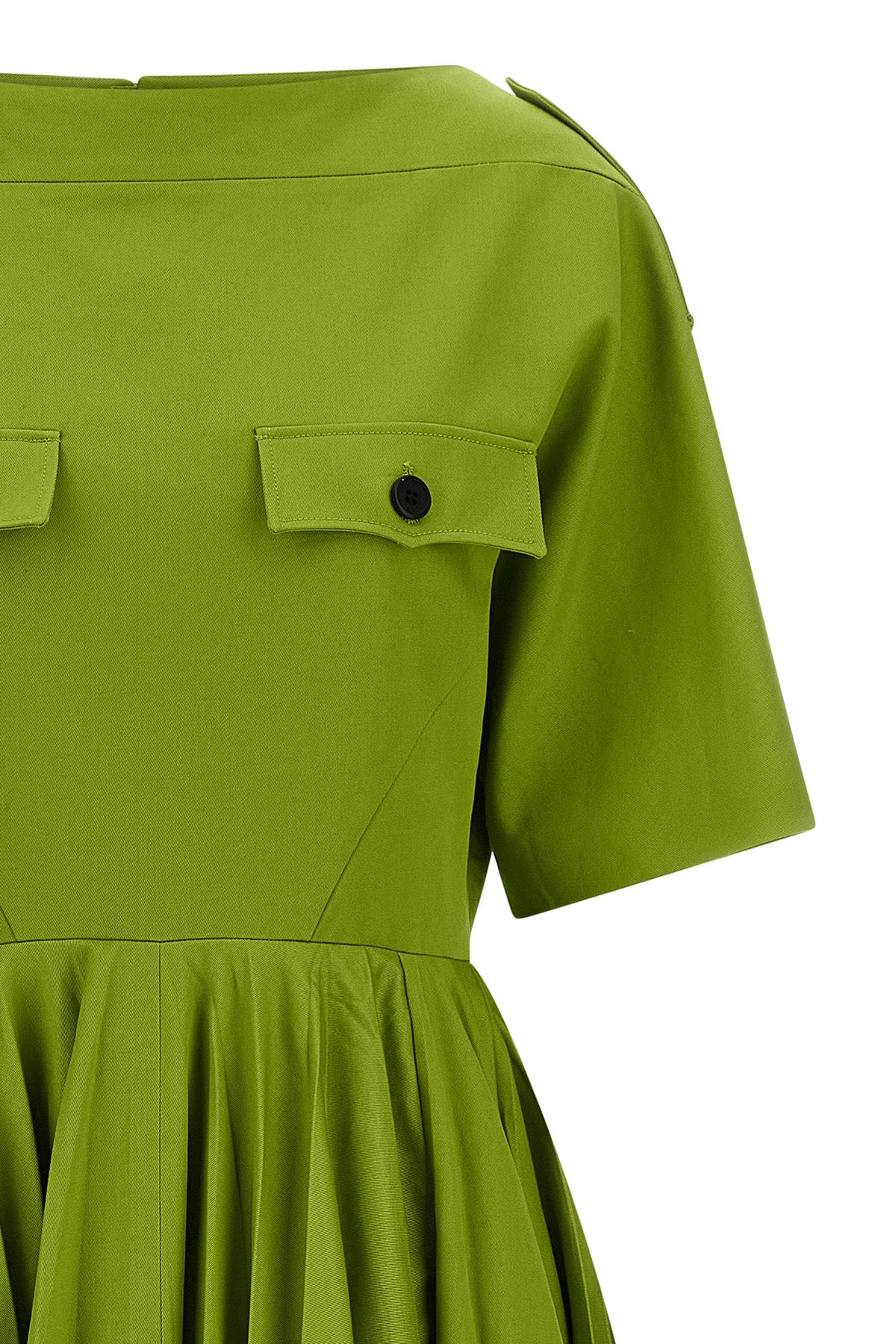 the prada cotton chino dress redefines the codes of everyday elegance through a