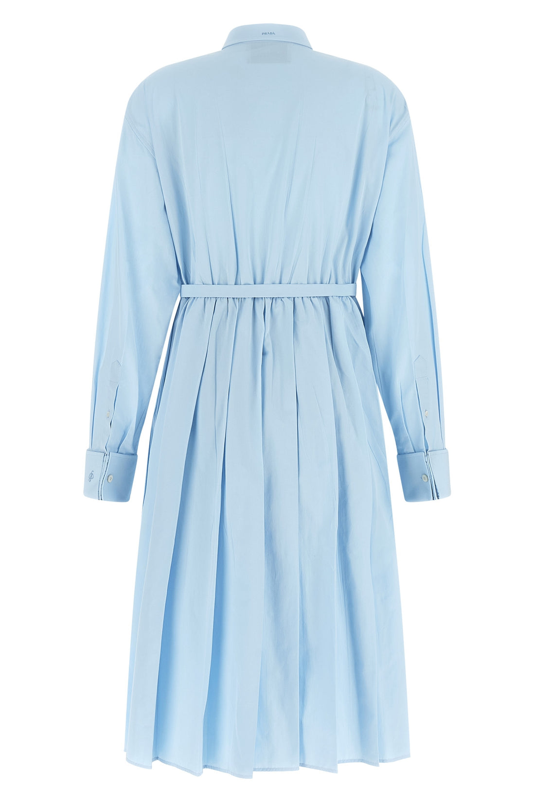 PRADA 40 the shirt dress prada in pure cotton poplin redefines the codes of feminine tail