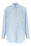 the prada pure cotton shirt redefines the codes of classic tailoring through rel