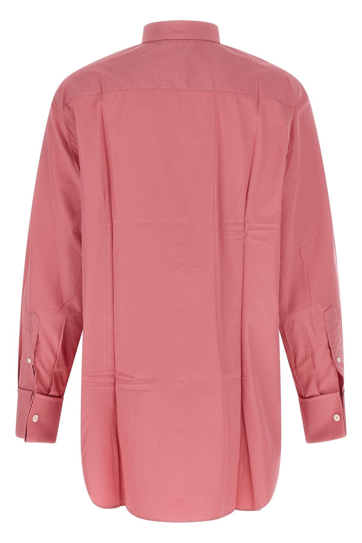 the prada cotton poplin shirt redefines the codes of classic tailoring through r