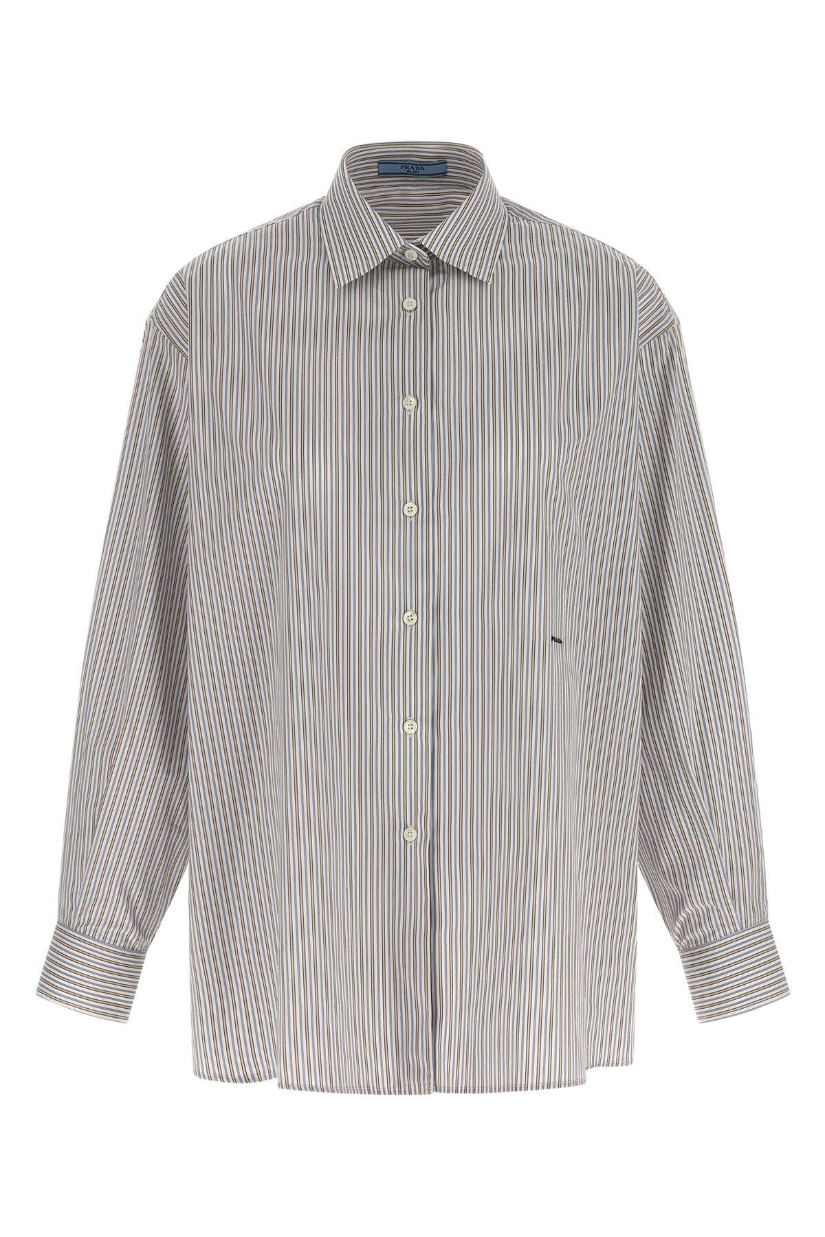 striped cotton poplin shirt