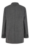 the prada blazer in pure virgin wool defines a sartorial silhouette