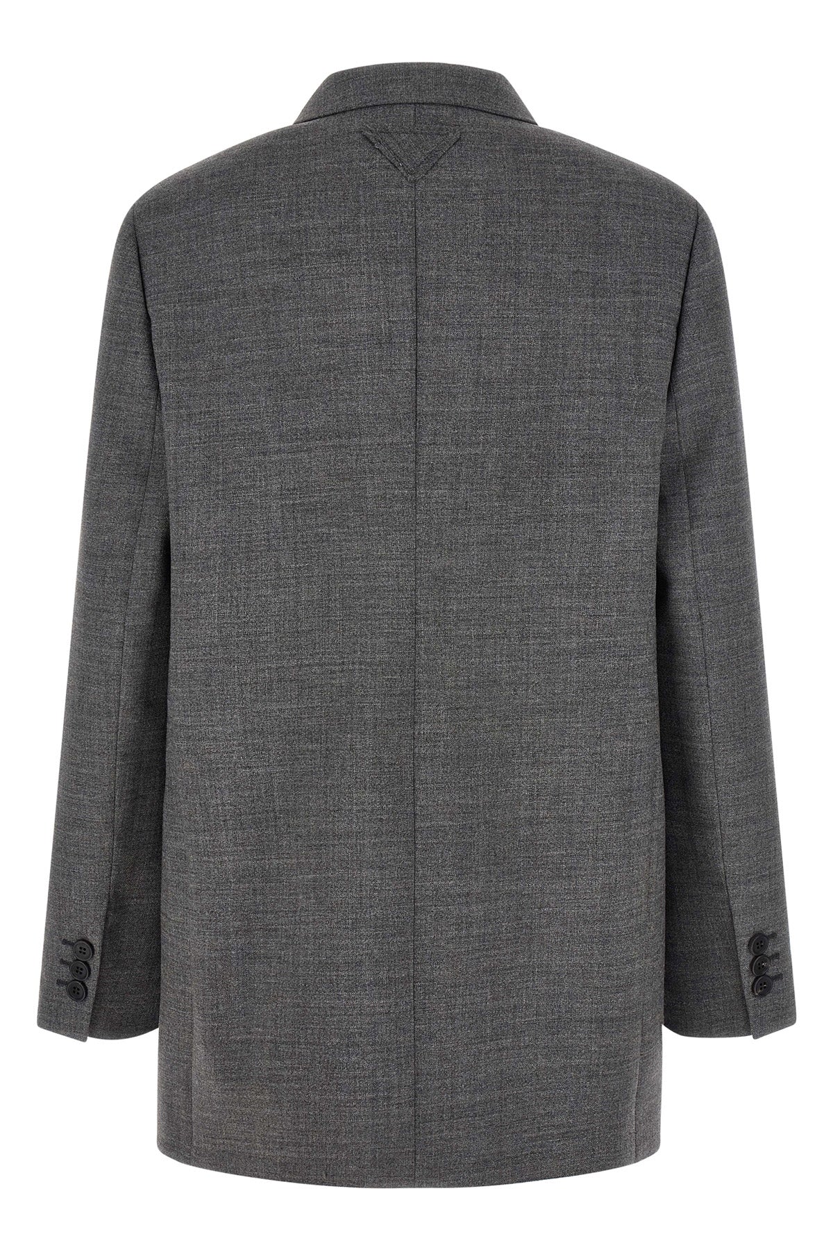 the prada blazer in pure virgin wool defines a sartorial silhouette