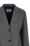 the prada blazer in pure virgin wool defines a sartorial silhouette