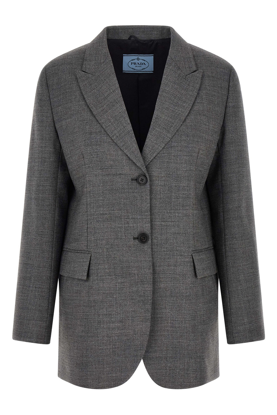 PRADA 38 the prada blazer in pure virgin wool defines a sartorial silhouette