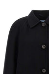 prada overcoat that defines contemporary outerwear through a precise a-shaped si
