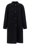 prada overcoat that defines contemporary outerwear through a precise a-shaped si