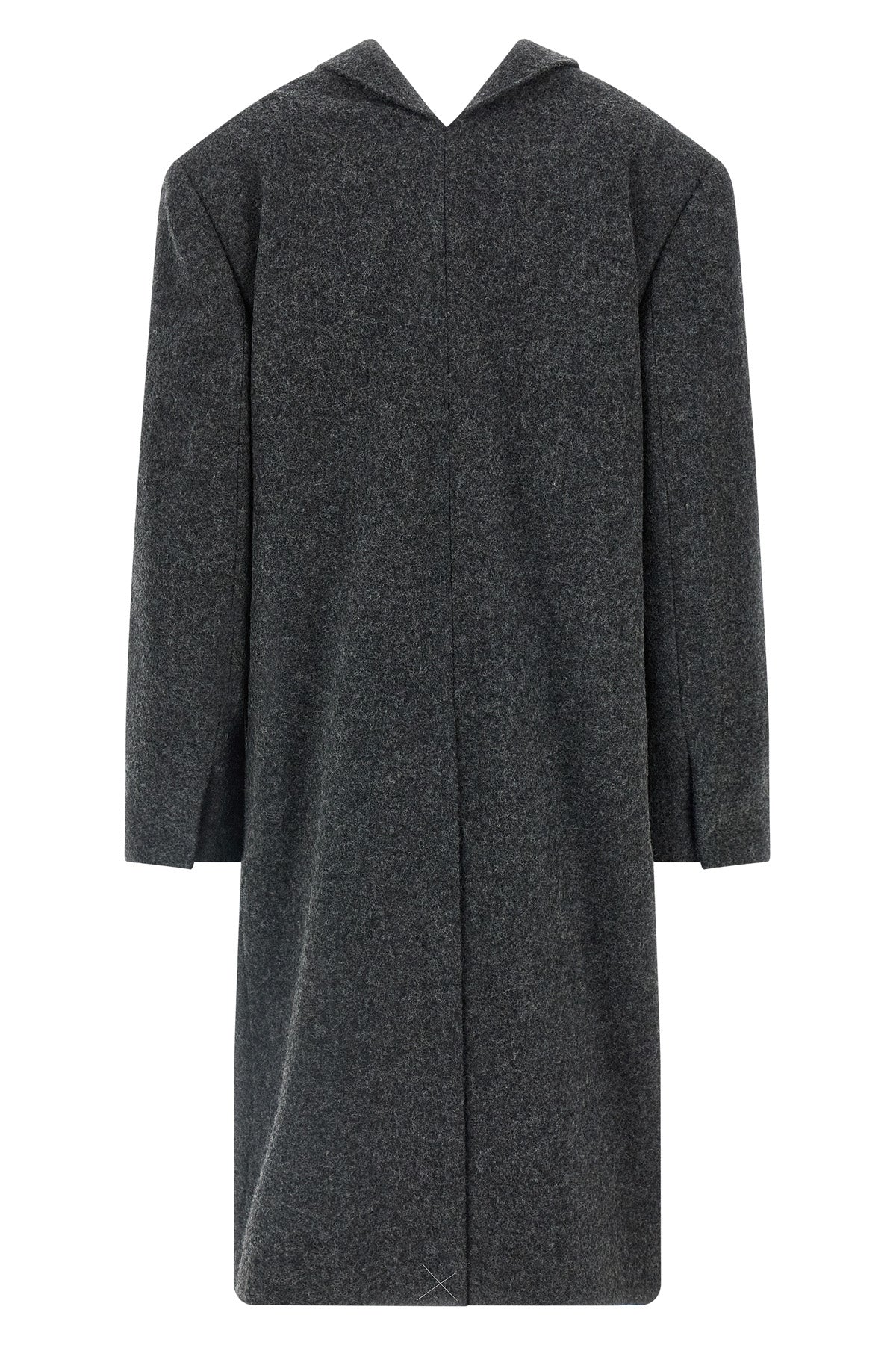 shetland wool single-breasted coat