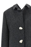 shetland wool single-breasted coat