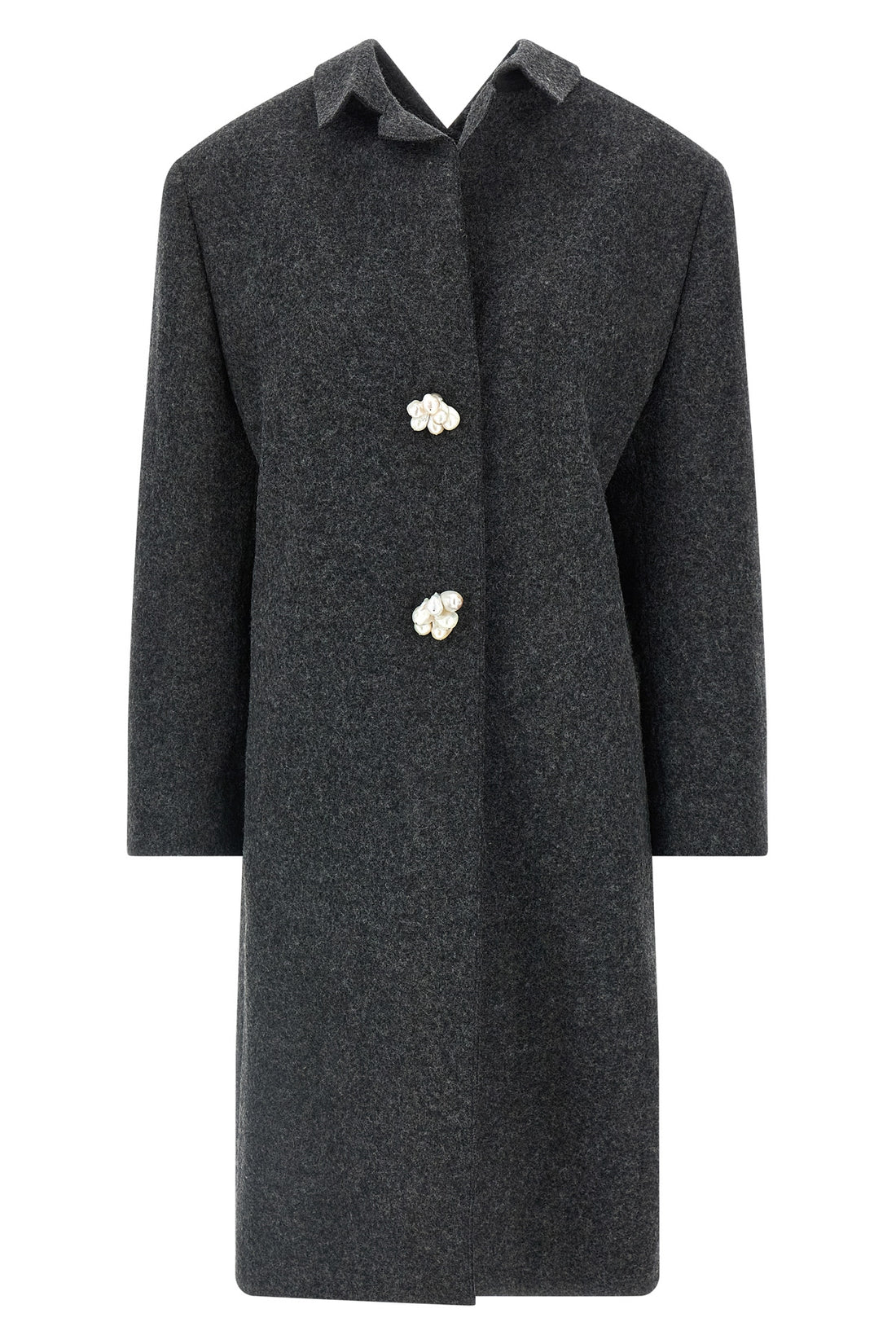 PRADA 40 shetland wool single-breasted coat