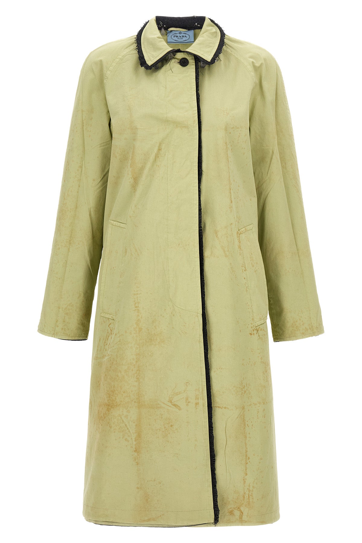 the prada 2-in-1 coat features a tailored construction