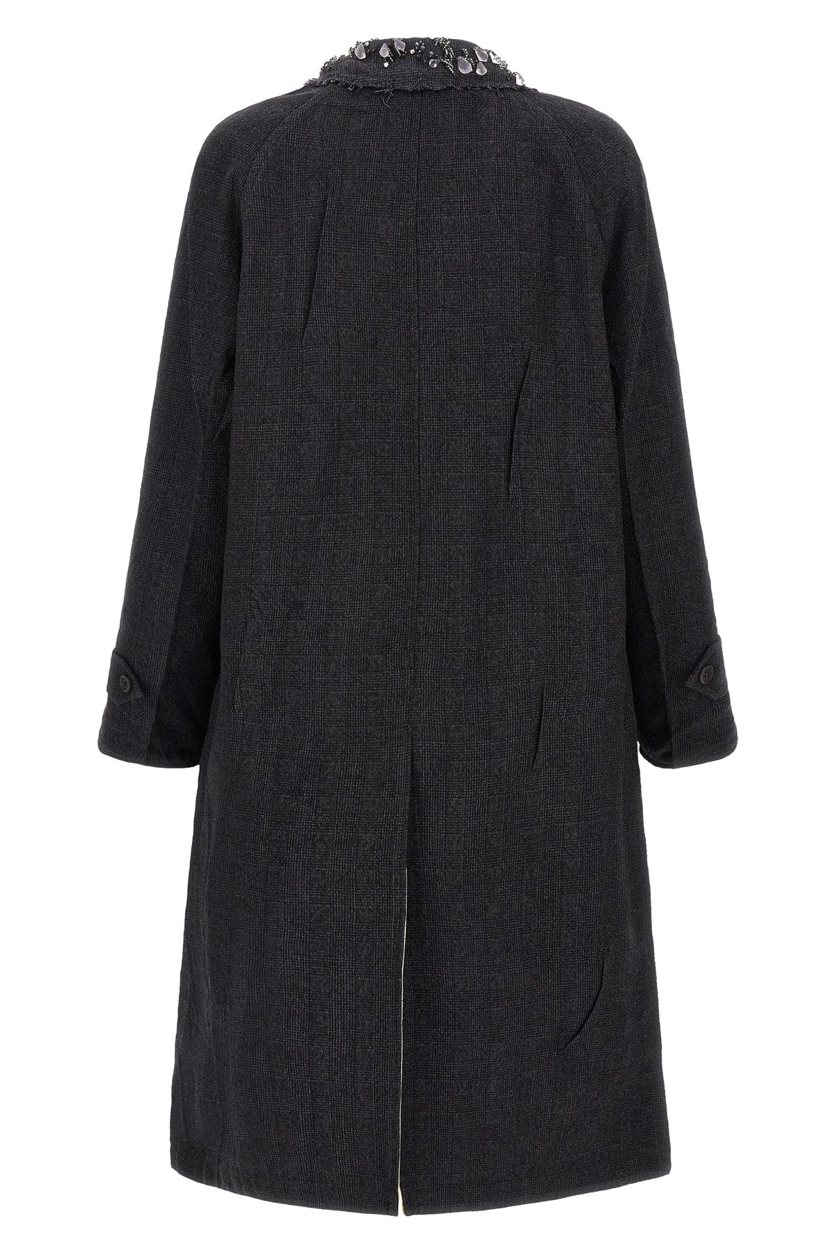 the prada 2-in-1 coat features a tailored construction