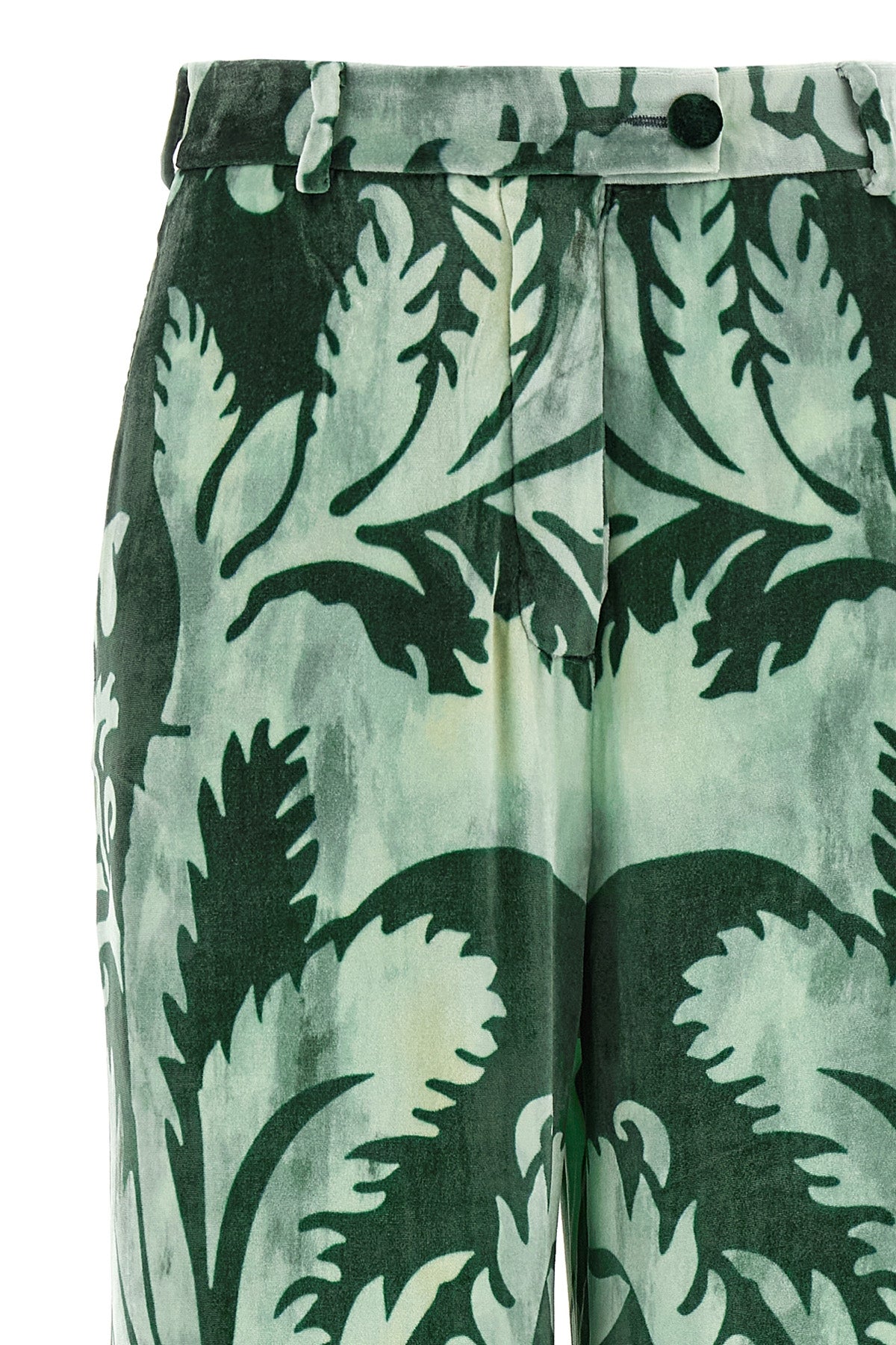 arche all-over floral print chenille pants