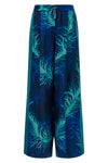 asteria all-over corals print silk twill pants