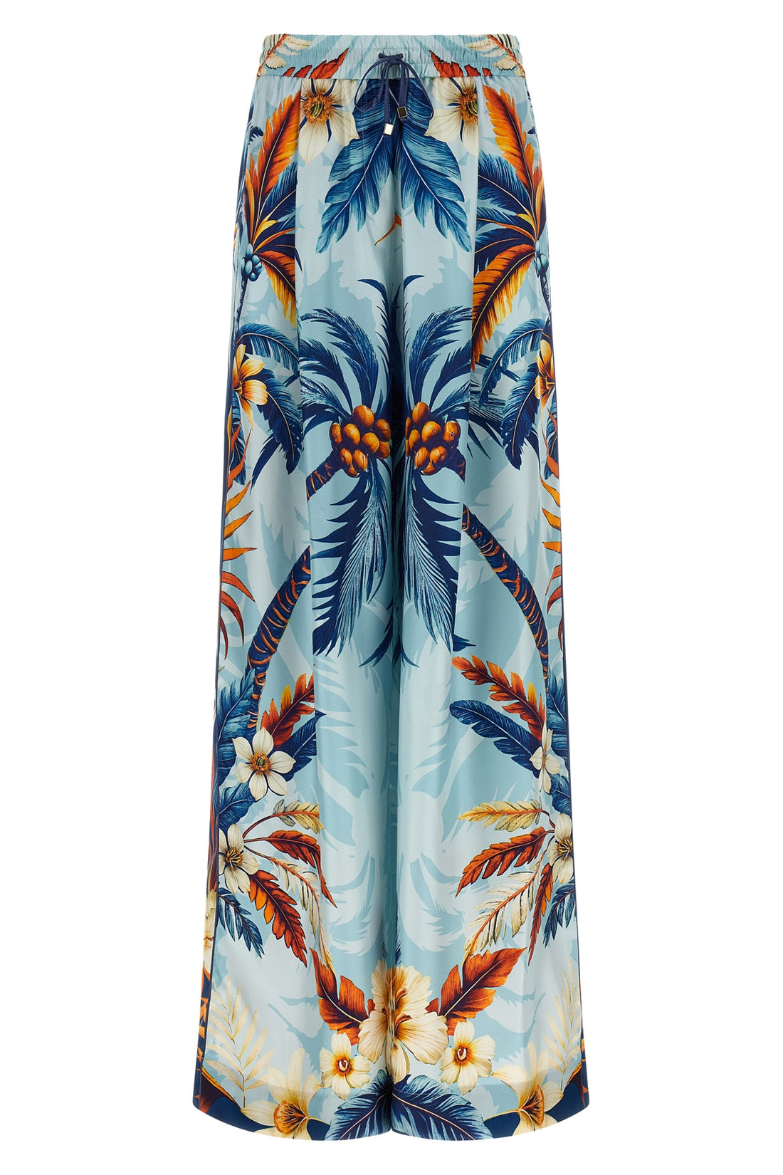 F.R.S. - FOR RESTLESS SLEEPERS L ecuba all-over palm bouquet print silk twill pants
