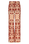 elena all-over braque geometry print silk twill pants