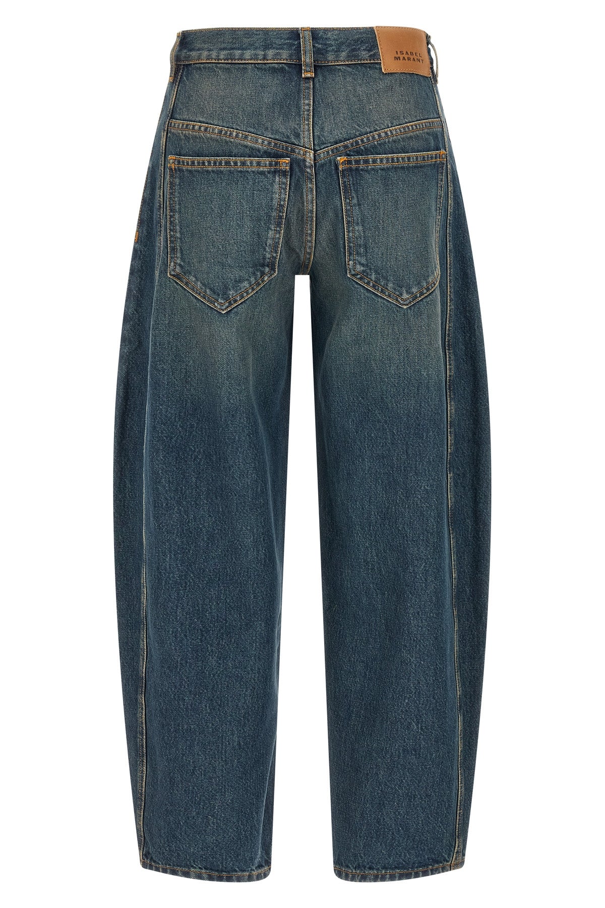 the marant etoile oriane-gz denim pants redefine the volumes of everyday wardrob