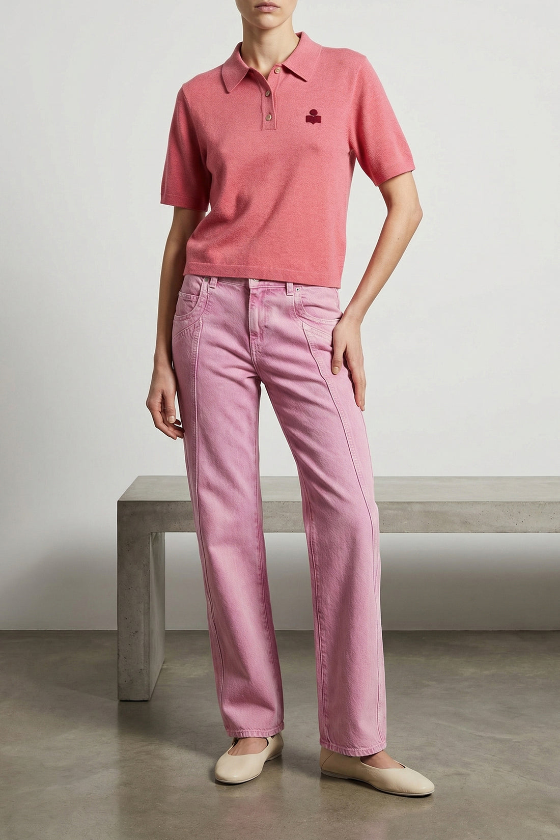 MARANT ETOILE 34 jaylis jeans in delavé cotton denim
