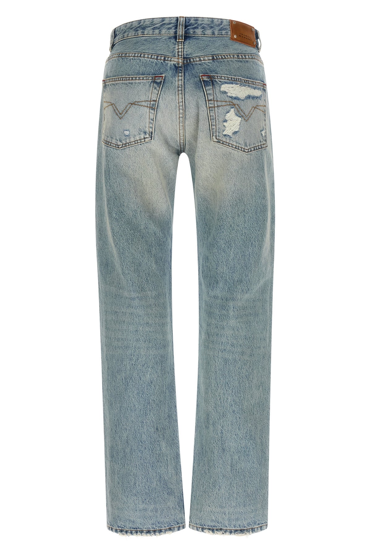 isabel marant daya regular jeans feature a straight-leg silhouette in pure cot