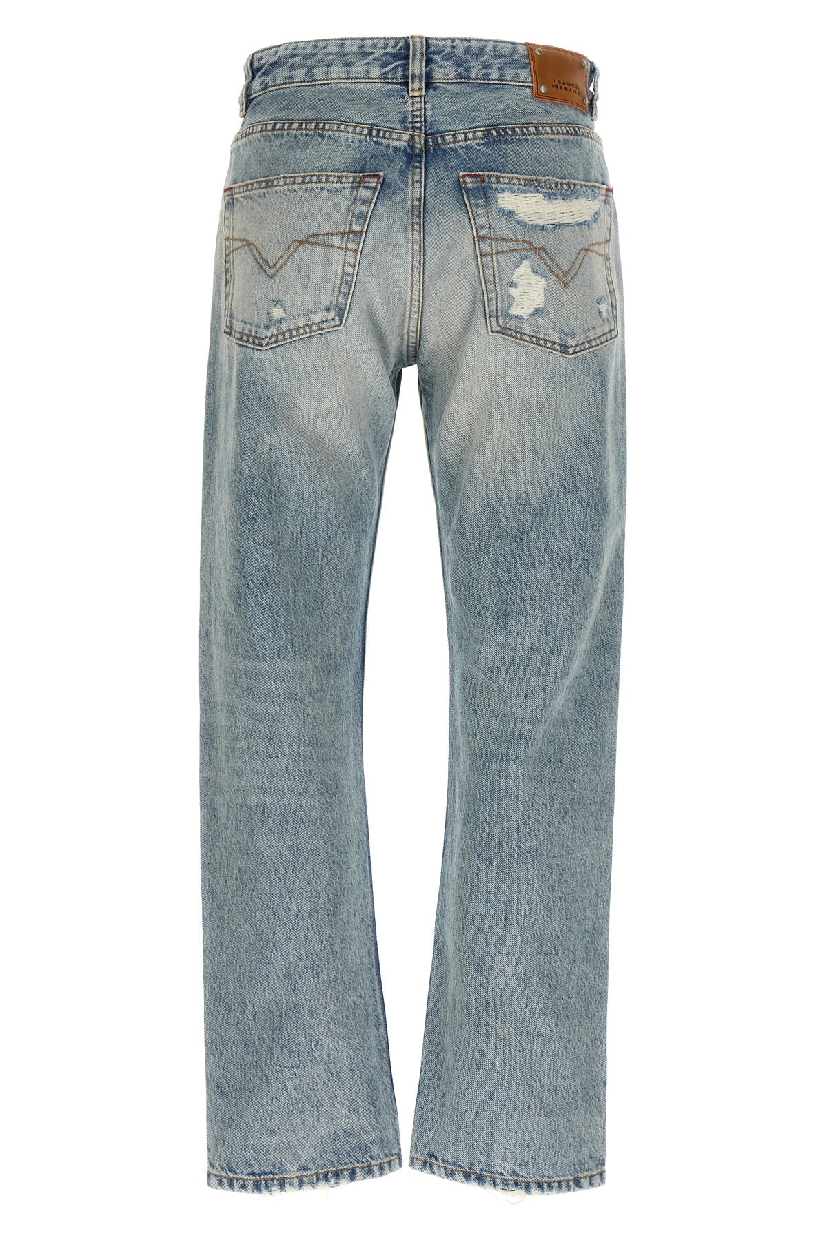 isabel marant daya cropped jeans feature a straight leg silhouette