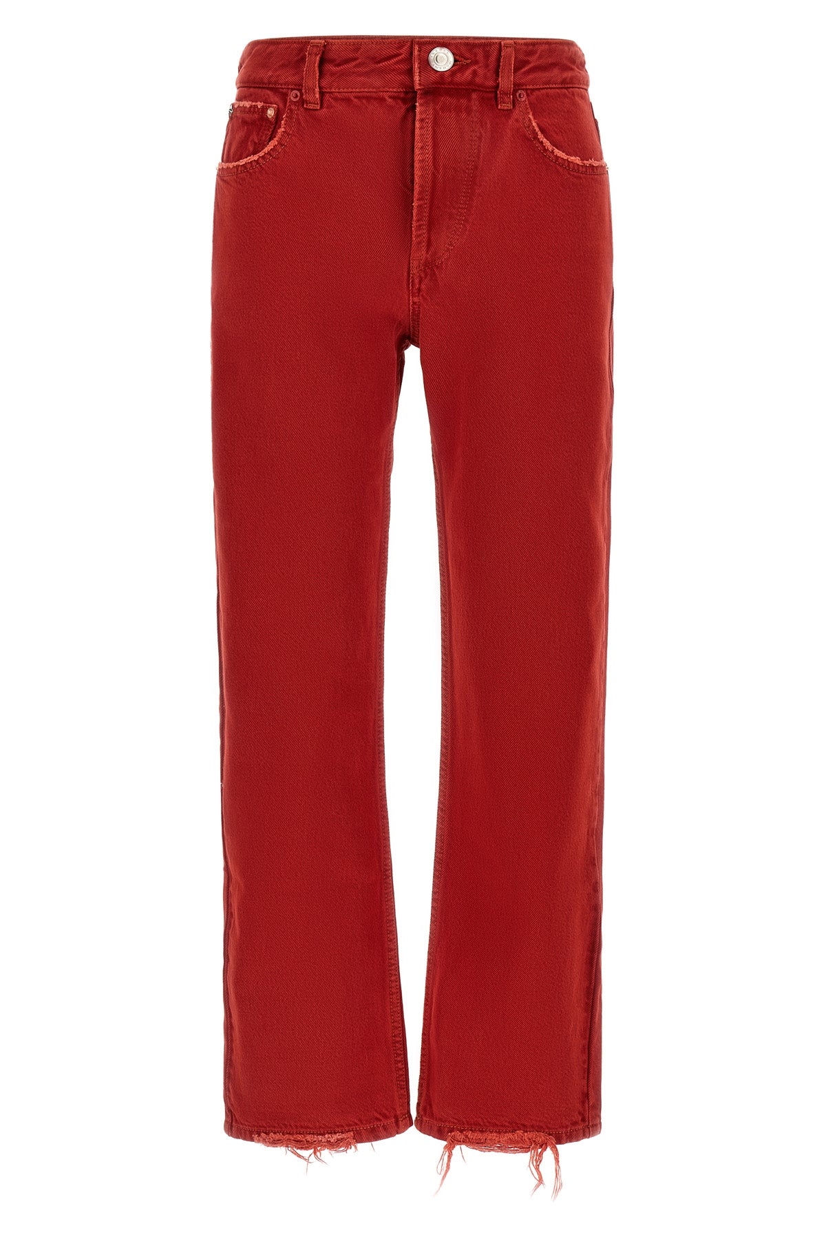 isabel marant daya cropped jeans redefine structured denim through a straight