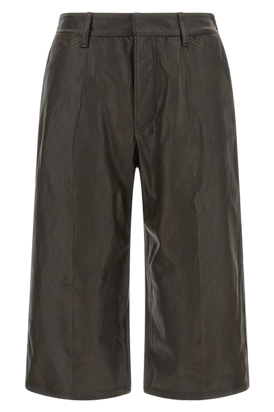 lemaire bermuda shorts embody a casual elegance through structured volumes and q
