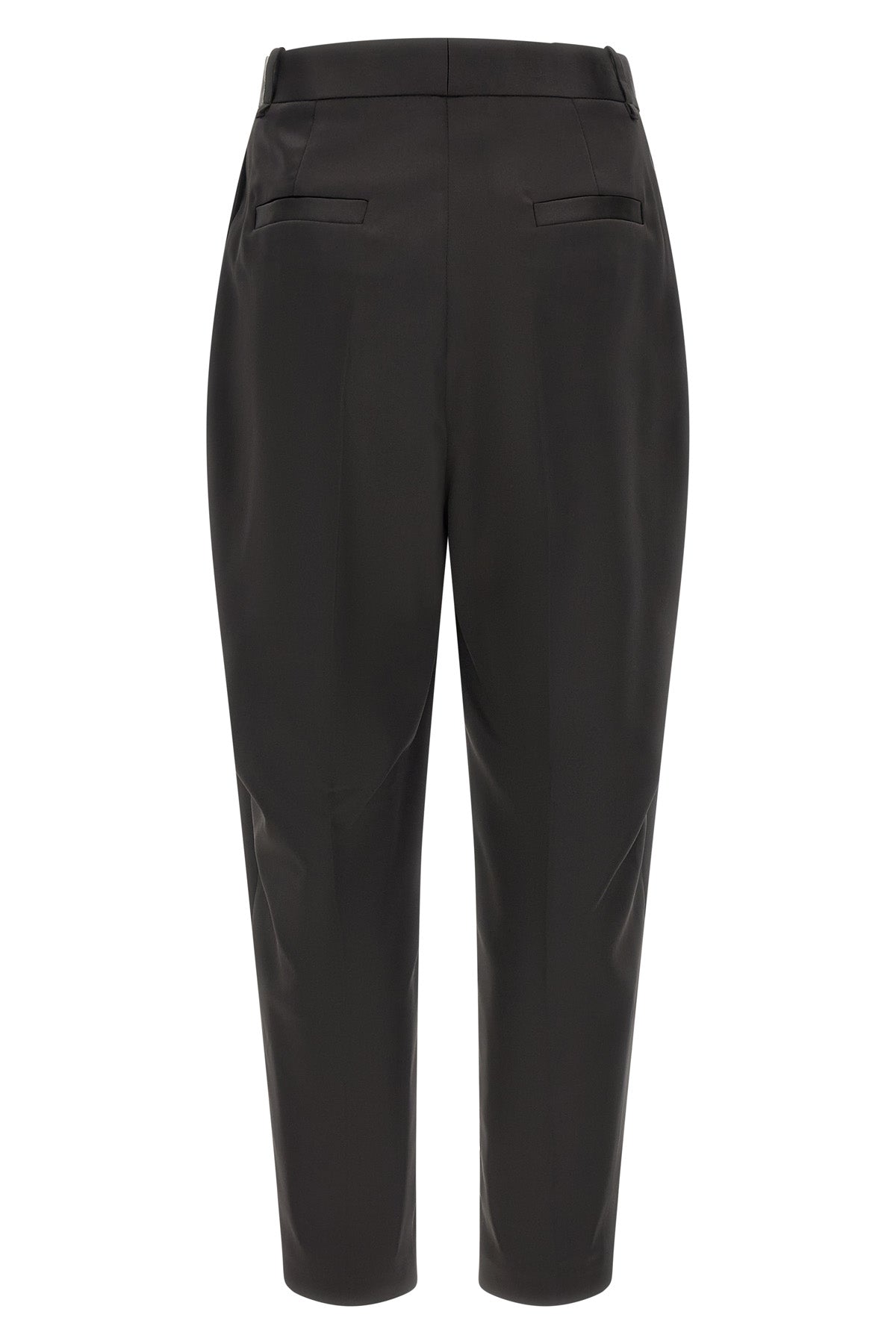 elisabetta franchi cropped pants define an essential silhouette through a rigoro