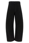 twisted belted heavy cotton denim jeans