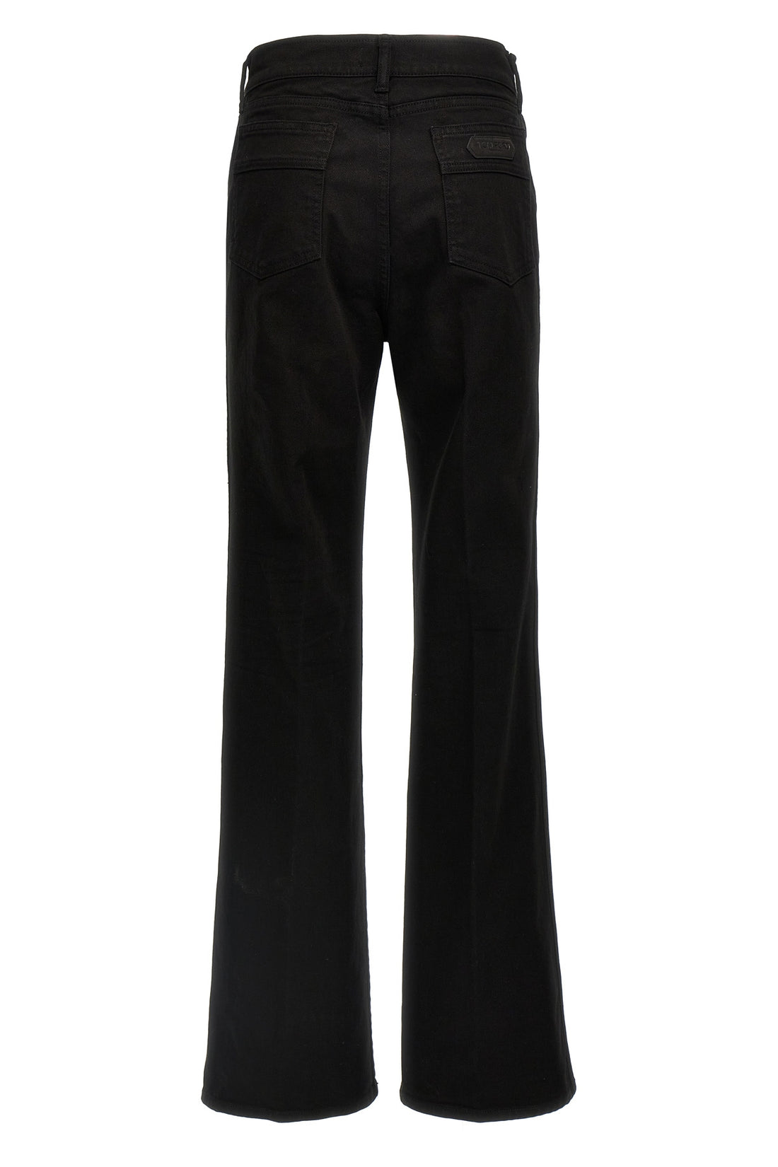 TOM FORD 24 stretch twill denim wide flare jeans in garment-dyed cotton denim