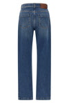 marni straight leg jeans are made in italy in pure structured cotton denim
