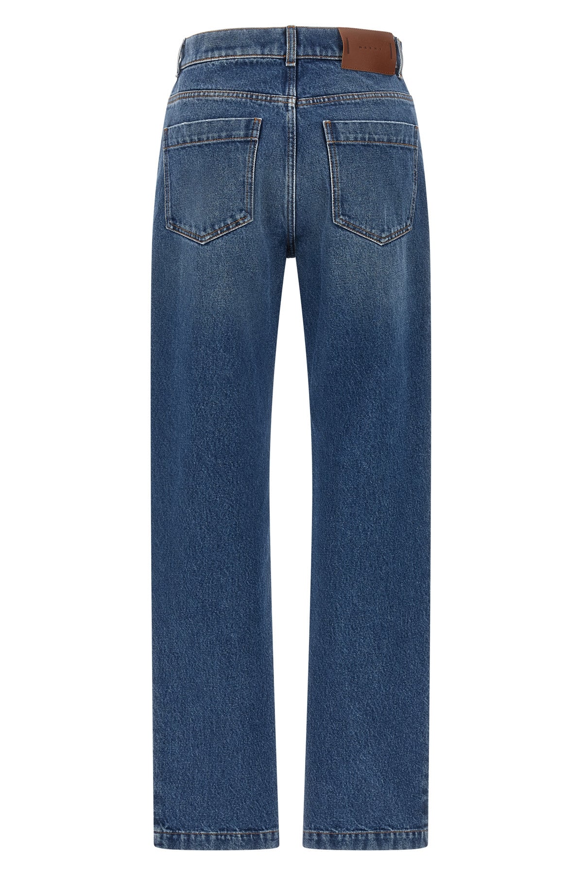 marni straight leg jeans are made in italy in pure structured cotton denim