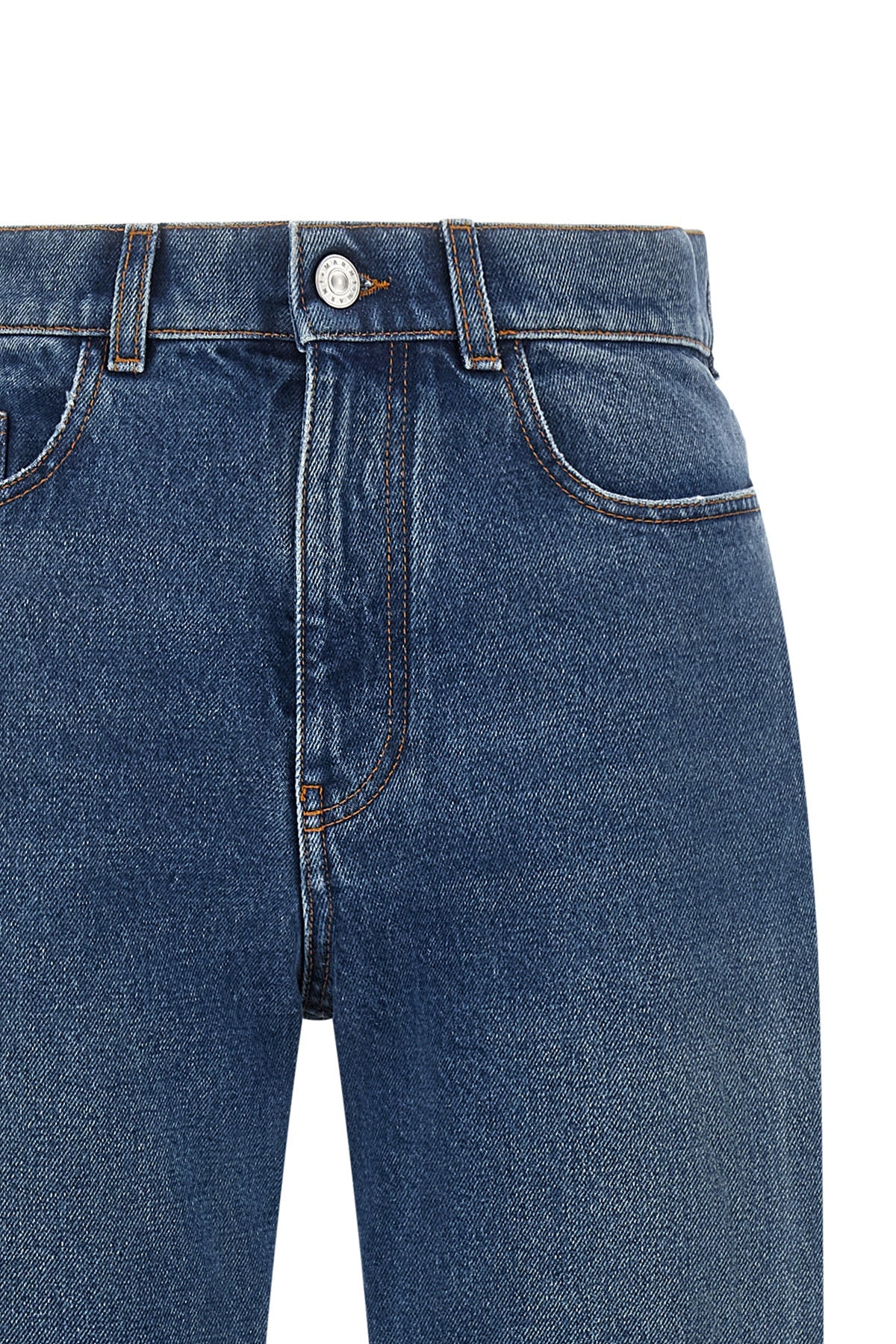 marni straight leg jeans are made in italy in pure structured cotton denim