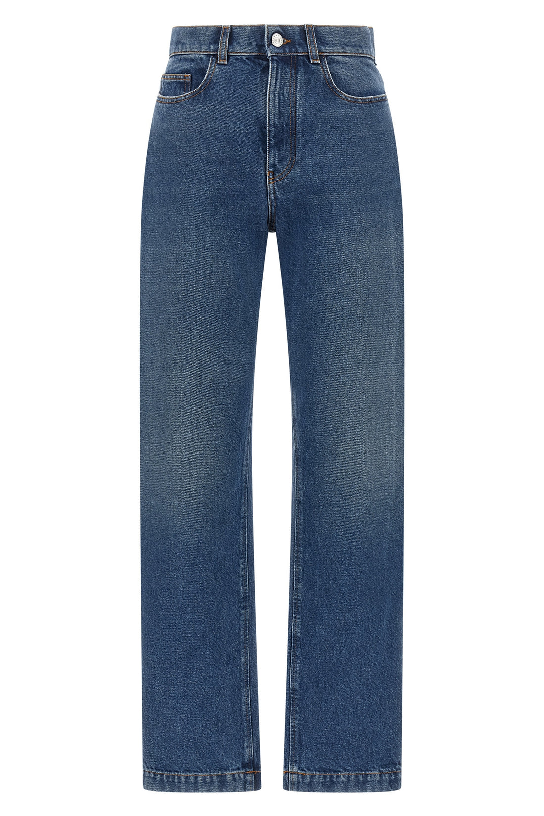 MARNI 38 marni straight leg jeans are made in italy in pure structured cotton denim