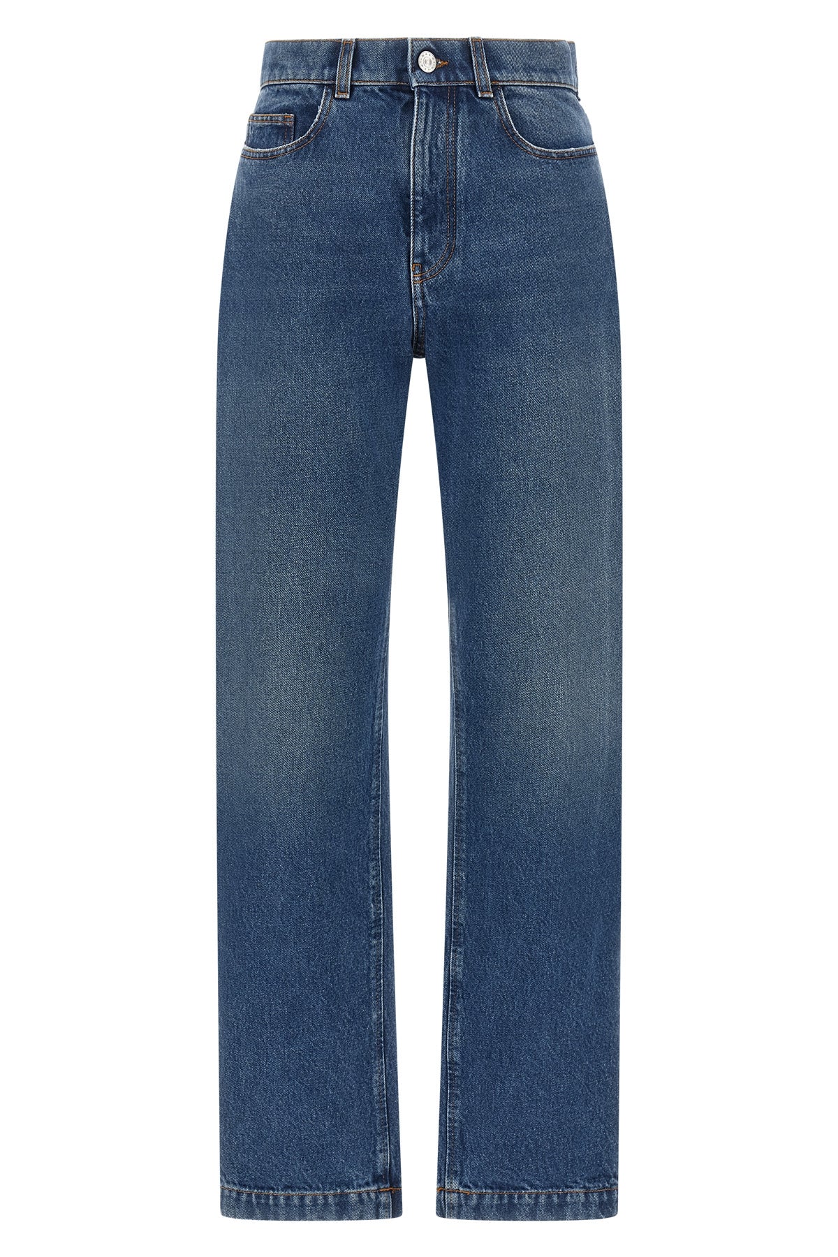 marni straight leg jeans are made in italy in pure structured cotton denim