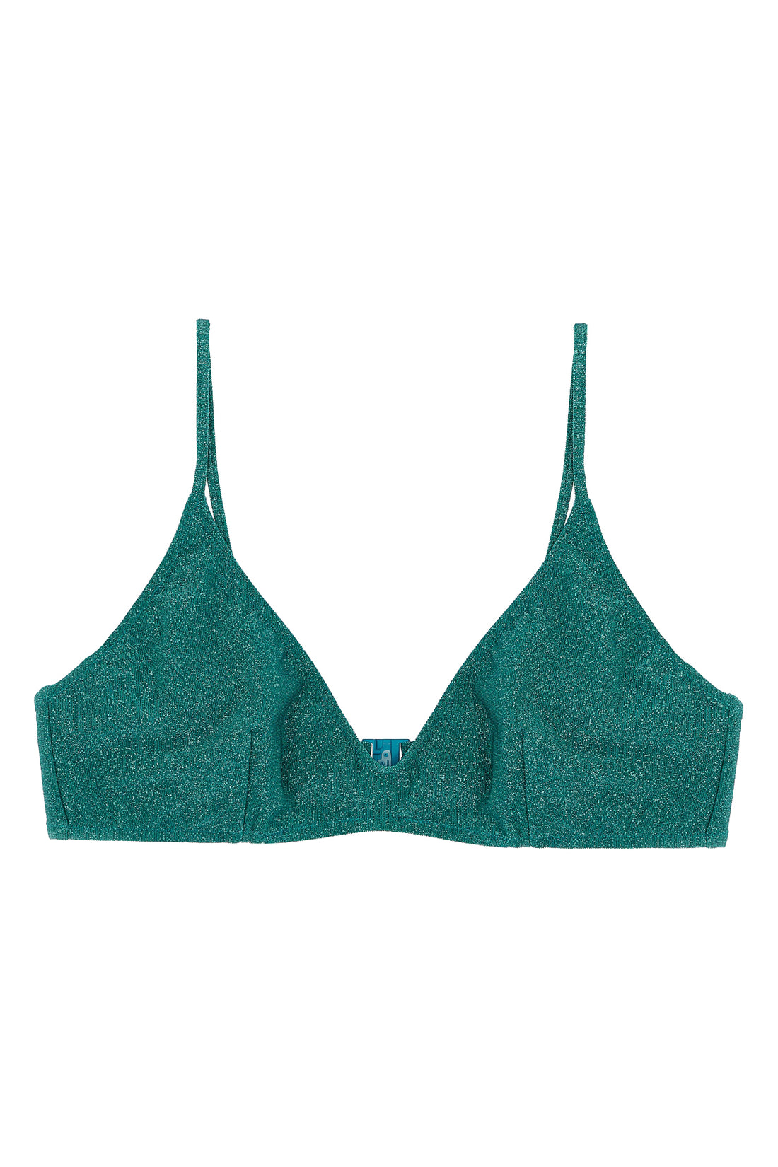 MC2 SAINT BARTH L paloma bikini top in stretch lurex fabric