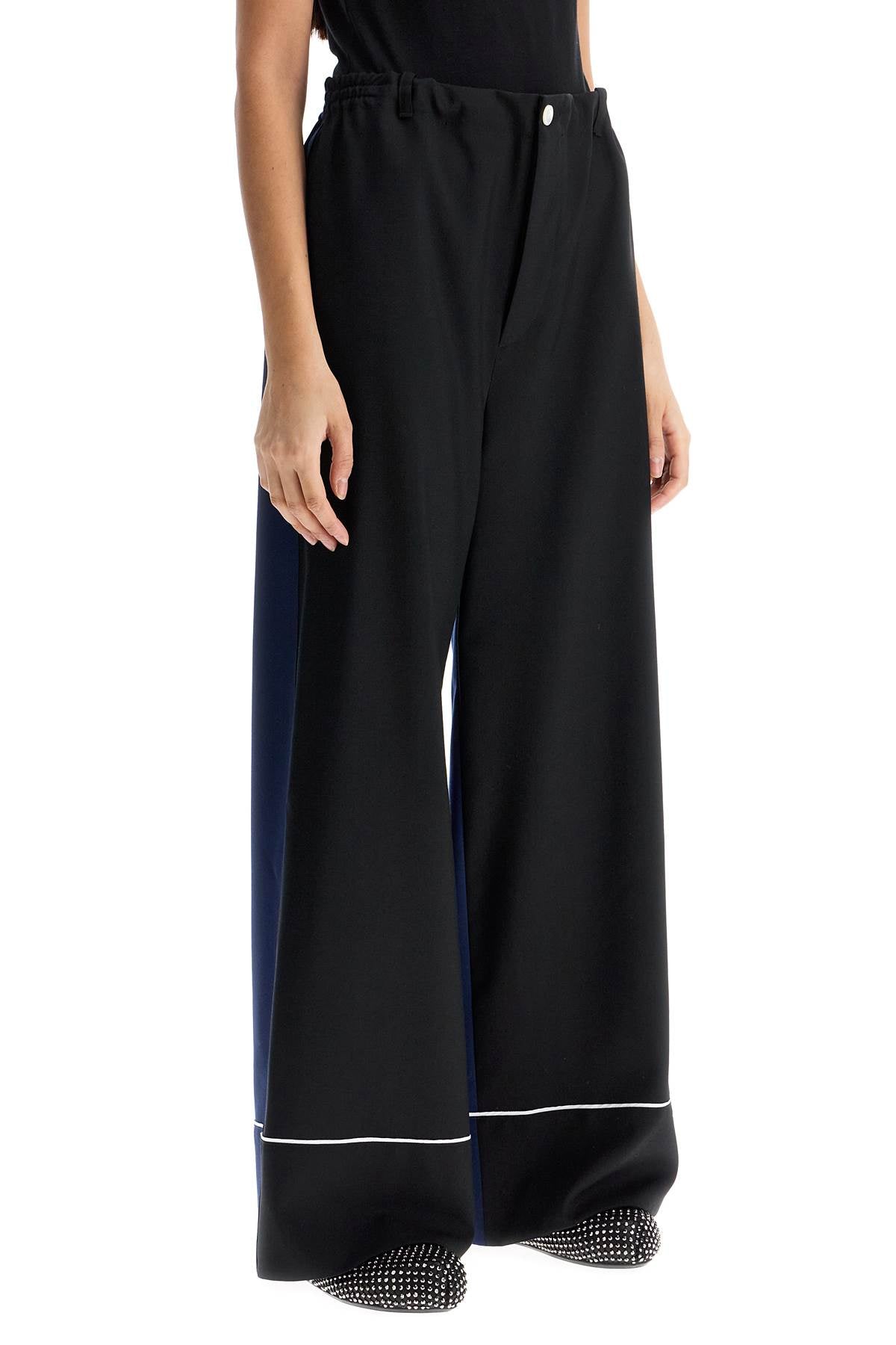 elegant black virgin wool trousers