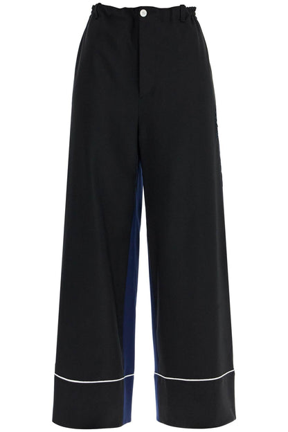 elegant black virgin wool trousers