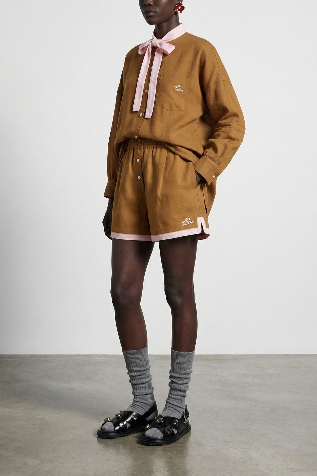 MARNI 36 boxer linen shorts
