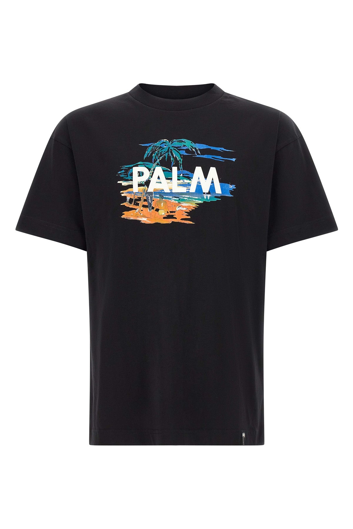 the palm angels pure cotton jersey t-shirt features a relaxed silhouette