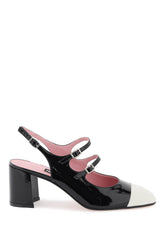 patent leather papaya slingback mary jane