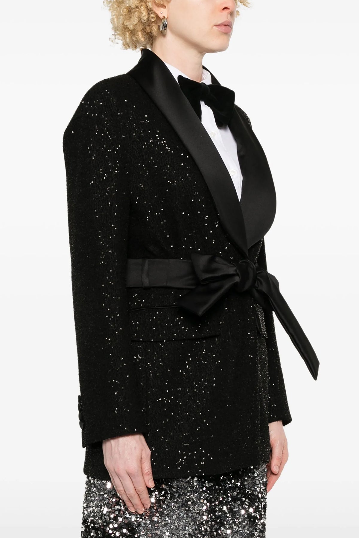 pau viscose and wool blend blazer