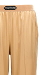 stretch silk pants