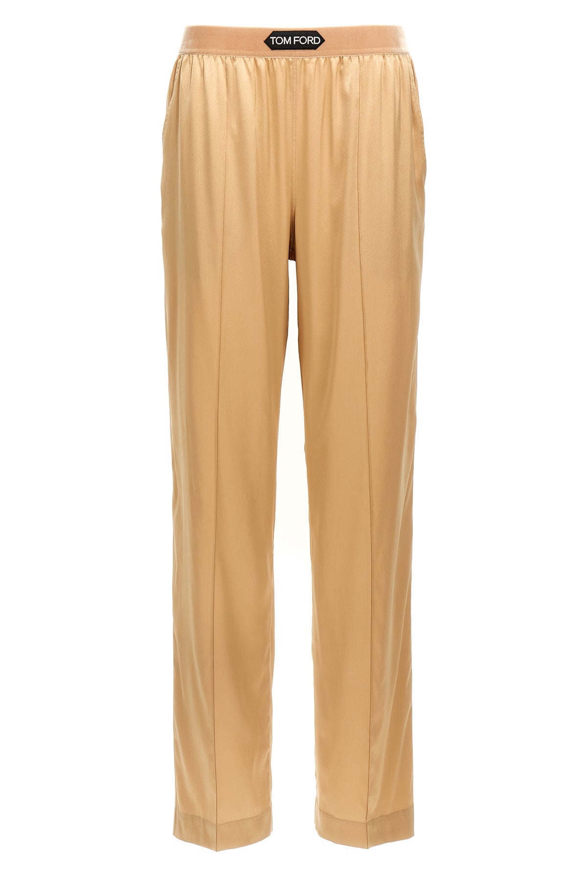 stretch silk pants