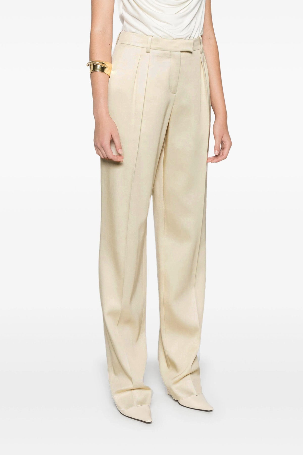 silk and wool pants