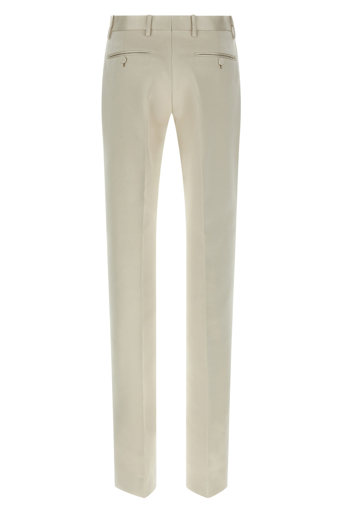 TOM FORD 40 tailored trousers in duchesse blend silk and cotton